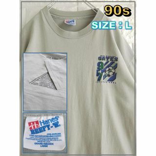 ヘインズ(Hanes)の90s Hanes ヘインズ シングルステッチ Ｔシャツ　USA製　Ｌ　7314(Tシャツ/カットソー(半袖/袖なし))