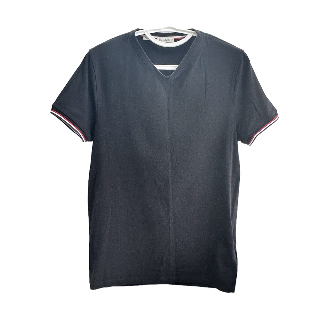 ☆モンクレール☆トリコロール☆Vネック☆ブラック☆サイズM☆美品☆ ☆モンクレール☆トリコロール☆Vネック☆ブラック☆サイズM☆美品☆