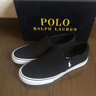 ポロラルフローレン(POLO RALPH LAUREN)のポロラルフローレン 黒 スニーカー(スニーカー)