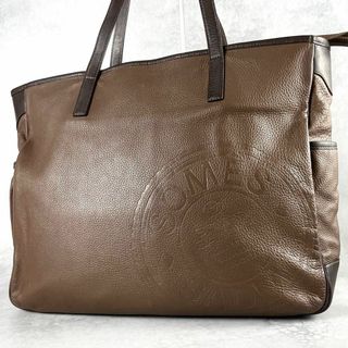 入手困難✨ ソメスサドル トートバッグ A4資料 レザー デカロゴ ブラウン系(トートバッグ)
