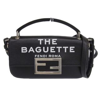 アザー(other)のフェンディ FENDI マークジェイコブスコラボ バゲット フォンポーチ 2WAYバッグ ショルダー レザー ブラック 7AS142 中古 新入荷 OB1974(ショルダーバッグ)