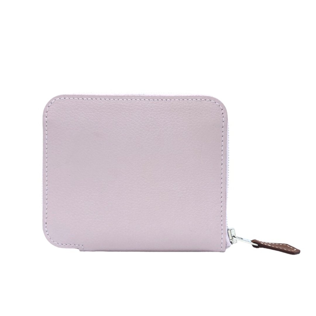 HERMES - 　エルメス HERMES アザップコンパクトシルクイン B刻 モーヴペール　SV金具 エバーカラー レディース 二つ折り財布