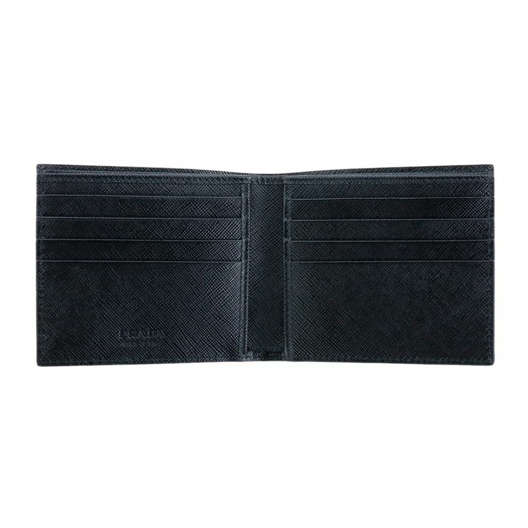 PRADA - プラダ 二つ折り財布 小銭入れ無 サフィアーノ メタル PRADA - プラダ 二つ折り財布 小銭入れ無 サフィアーノ メタル