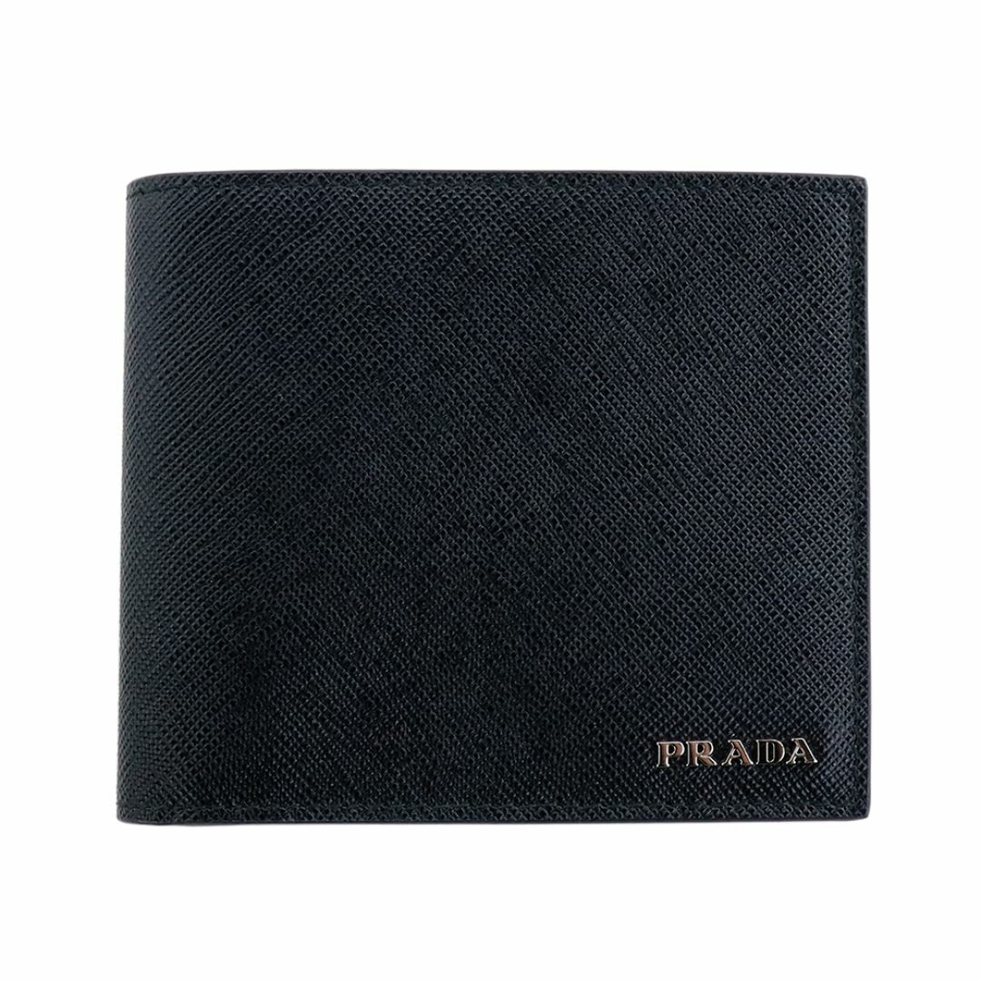 PRADA - プラダ 二つ折り財布 小銭入れ無 サフィアーノ メタル PRADA - プラダ 二つ折り財布 小銭入れ無 サフィアーノ メタル