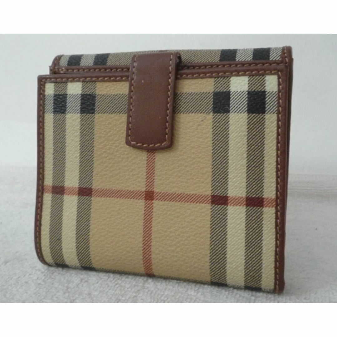 BURBERRY 二つ折り財布 ベージュ/ブラウン チェック柄 BURBERRY - 良品 バーバリー ベージュ系チェック柄 ブラウン 二
