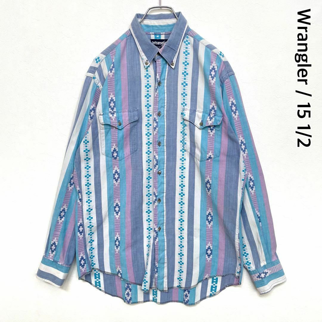Wrangler - Wrangler ラングラー USA製 90s ウエスタンシャツ Wrangler - Wrangler ラングラー USA製 90s ウエスタンシャツ