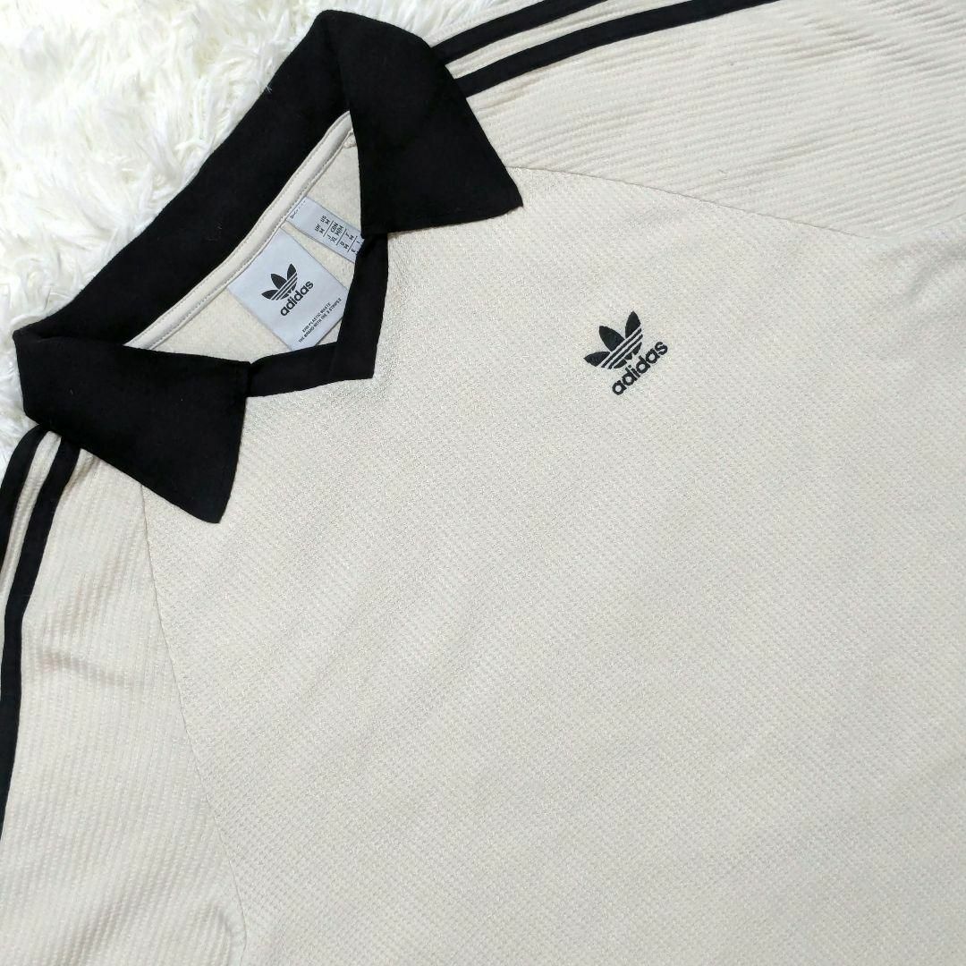 海外正規品】アディダスワッフルポロシャツ半袖Tシャツ ホワイト 海外正規品】アディダスワッフルポロシャツ半袖Tシャツ ホワイト