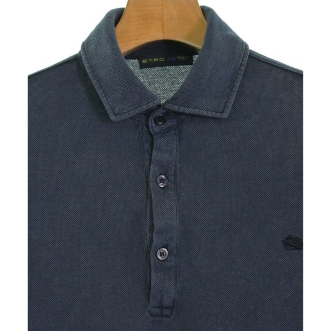 ETRO - ETRO エトロ ポロシャツ XS 紺 【古着】【中古】の通販 ETRO - ETRO エトロ ポロシャツ XS 紺 【古着】【中古】の通販