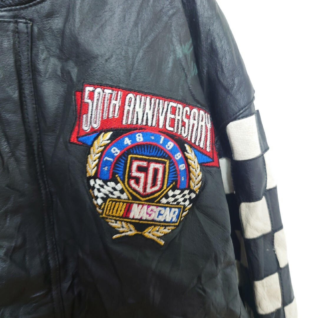 NASCAR】50TH ANNIVERSARY レザージャケット A-2209 NASCAR】50TH ANNIVERSARY レザージャケット A-2209