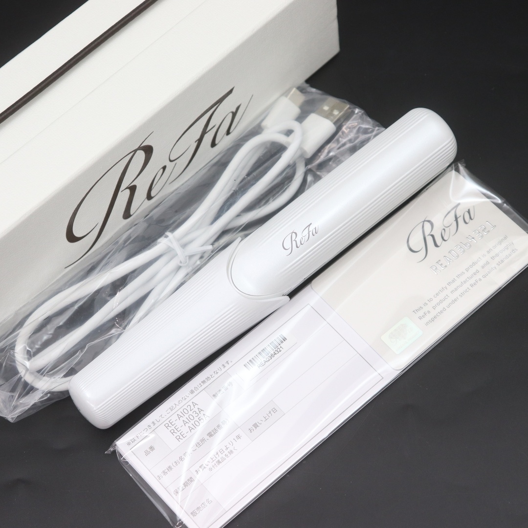 other - ITW5NGRJQYCG 美品 ReFa リファ BEAUTECH FINGER IRON ビューテック フィンガーアイロン RE-AI02A ホワイト ストレート コテ 美容 家電