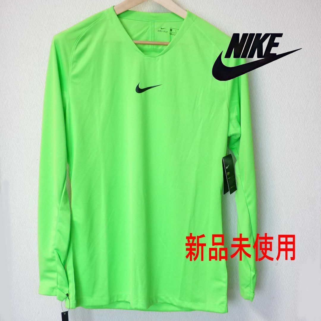 NIKE - 新品L☆ナイキ 蛍光グリーン ドライフィット 長袖Tシャツ NIKE - 新品L☆ナイキ 蛍光グリーン ドライフィット 長袖Tシャツ