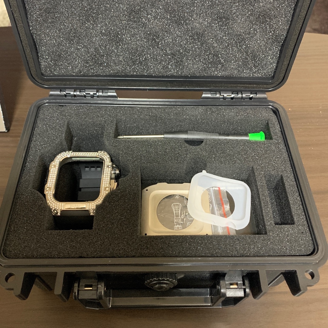 Apple - アップルウォッチ バンド メンズ ケース 一体型 Apple Watch カバー