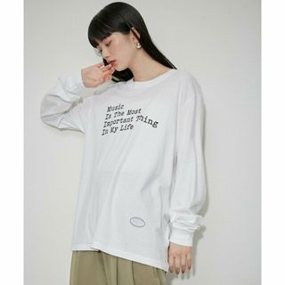 アダムエロペファム(ADAM ET ROPE' FEMME)の【ホワイト（10）】【TANG TANG  for ADAM ET ROPE'】別注 MUSIC L/S Tee(カットソー(長袖/七分))