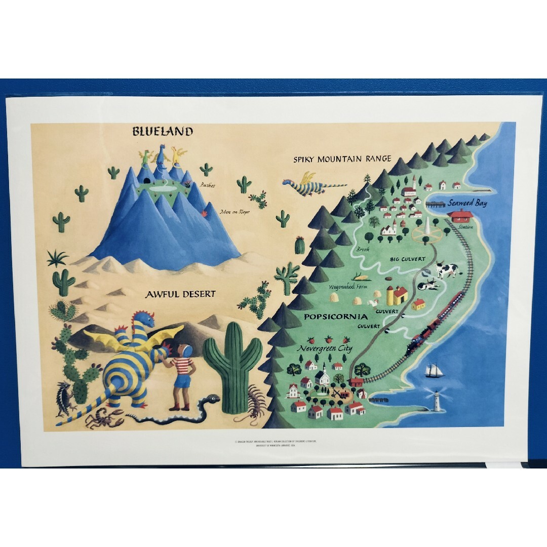 新品 エルマーのぼうけん展 ミニポスター エルマーとりゅう 地図 map エンタメ/ホビーのアニメグッズ(ポスター)の商品写真