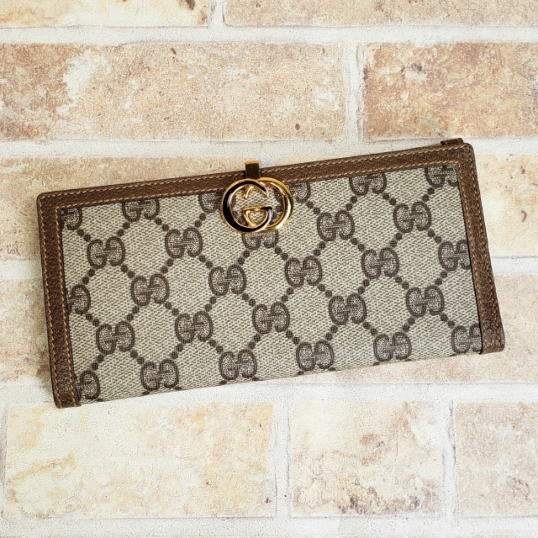 GUCCI - デットストック オールドグッチ ☆ GG柄 PVC 長財布 伊 GUCCI - デットストック オールドグッチ ☆ GG柄 PVC 長財布 伊