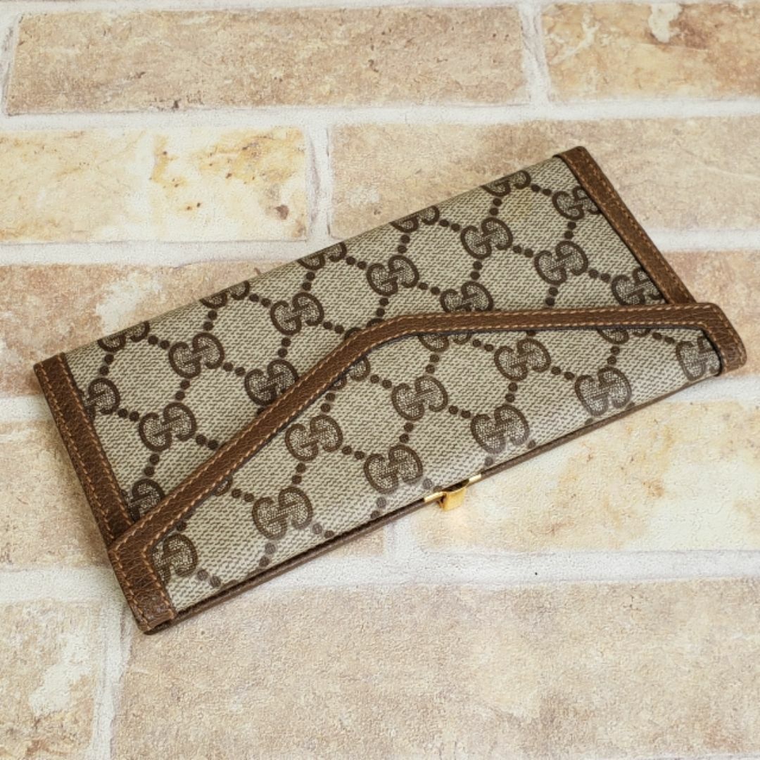 GUCCI - デットストック オールドグッチ ☆ GG柄 PVC 長財布 伊 GUCCI - デットストック オールドグッチ ☆ GG柄 PVC 長財布 伊