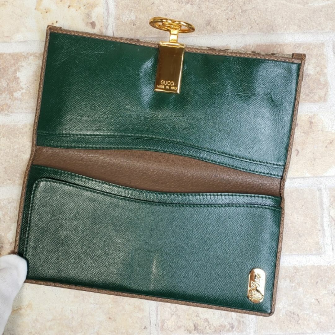 GUCCI - デットストック オールドグッチ ☆ GG柄 PVC 長財布 伊 GUCCI - デットストック オールドグッチ ☆ GG柄 PVC 長財布 伊