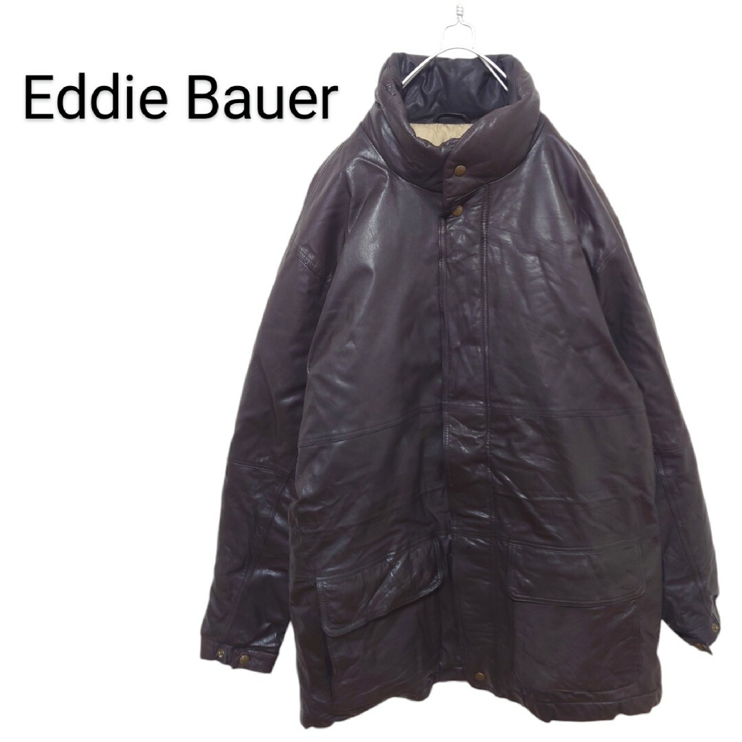 Eddie Bauer - 【Eddie Bauer】80's 黒タグレザーダウン Eddie Bauer - 【Eddie Bauer】80's 黒タグレザーダウン