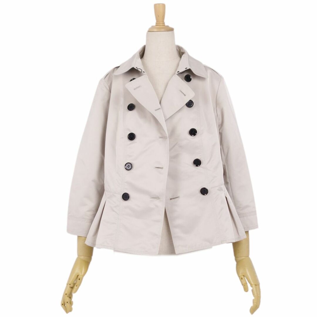 Burberry バーバリー　グレー コットン トレンチコート ロング丈 ロング カシミア トレンチコート (フラックス) - ウィメンズ