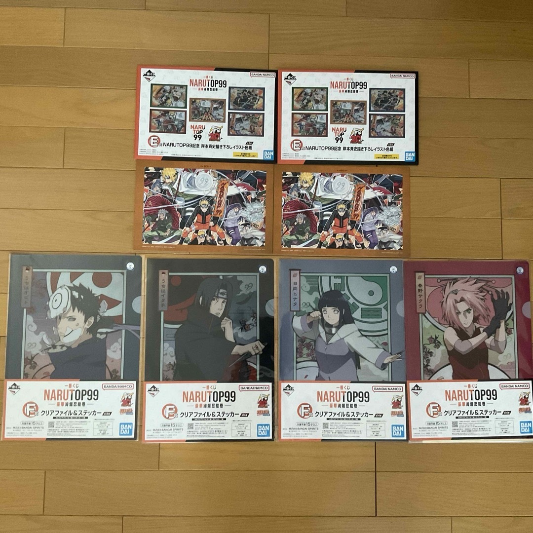 集英社(シュウエイシャ)のNARUTO 岸本斉史描き下ろしイラスト色紙+クリファイル&ステッカー★ エンタメ/ホビーのおもちゃ/ぬいぐるみ(キャラクターグッズ)の商品写真