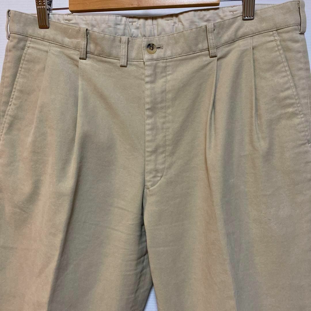 Papas パパス　ツータック　ストレッチ　ワイド　チノパンツ　XL メンズのパンツ(チノパン)の商品写真