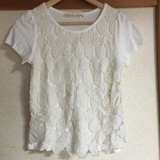 ドットアンドストライプスチャイルドウーマン(Dot&Stripes CHILDWOMAN)のDot and Stripes CHILD WOMAN シェル柄レースTシャツ(Tシャツ(半袖/袖なし))