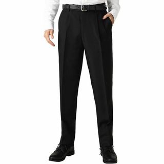 メンズ　スラックス 制服 メンズ パンツ ズボン 大きいサイズ ロング 黒(スラックス)