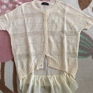 コムサイズム(COMME CA ISM)のコムサ  半袖 カーデガン 120〜130(カーディガン)