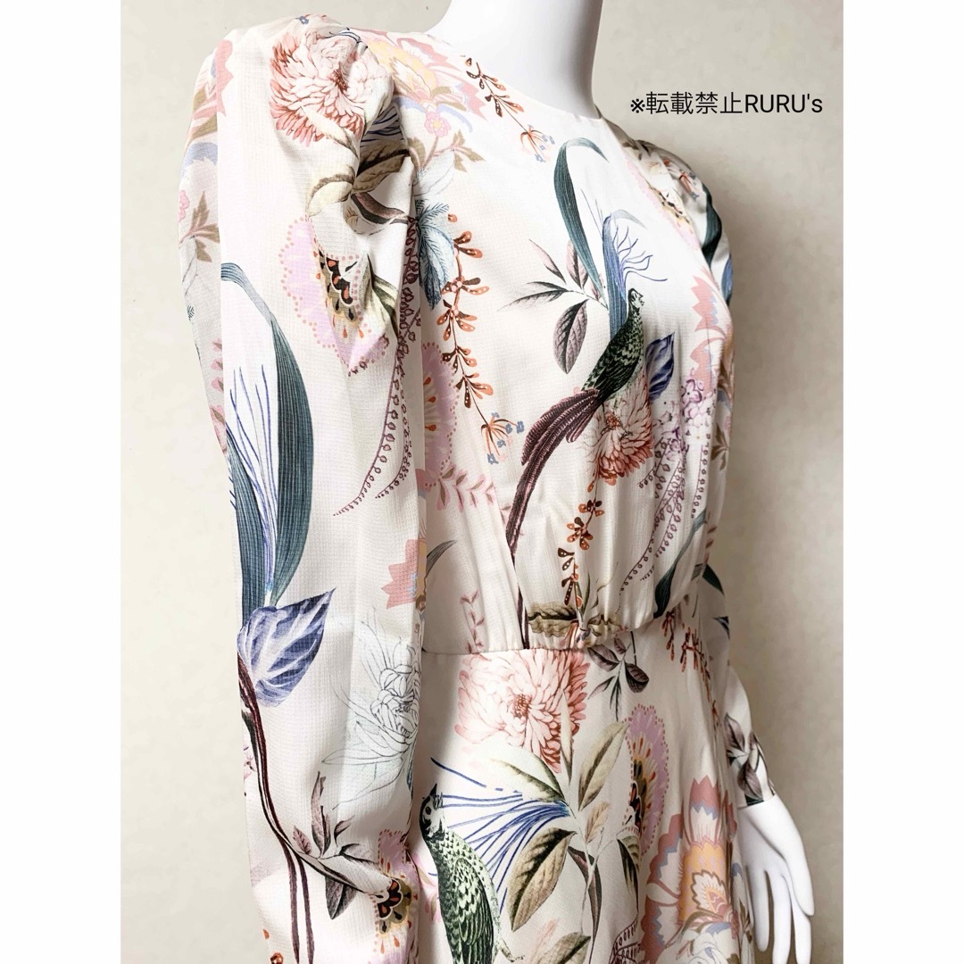 TED BAKER - 新品 TED BAKER ボタニカルプリント×パフスリーブ TED BAKER - 新品 TED BAKER ボタニカルプリント×パフスリーブ