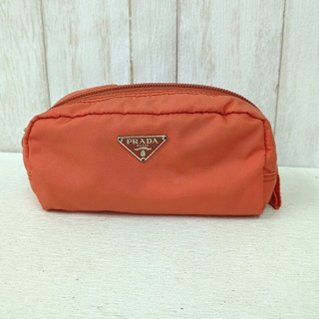 プラダ ナイロン ポーチ 小物入れ オレンジ イタリア製 PRADA プラダ ナイロン ポーチ 小物入れ オレンジ イタリア製 PRADA