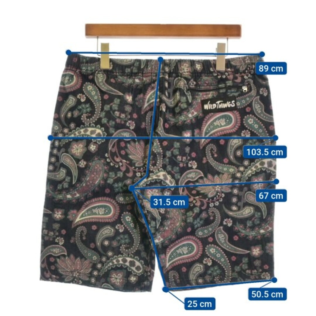 WILDTHINGS - WILD THINGS ショートパンツ XL 紺x緑xピンク等(総 WILDTHINGS - WILD THINGS ショートパンツ XL 紺x緑xピンク等(総