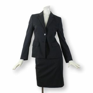 14【美品】P.S.FA スカートスーツ 7 ダークグレー S 面接 ビジネス(スーツ)