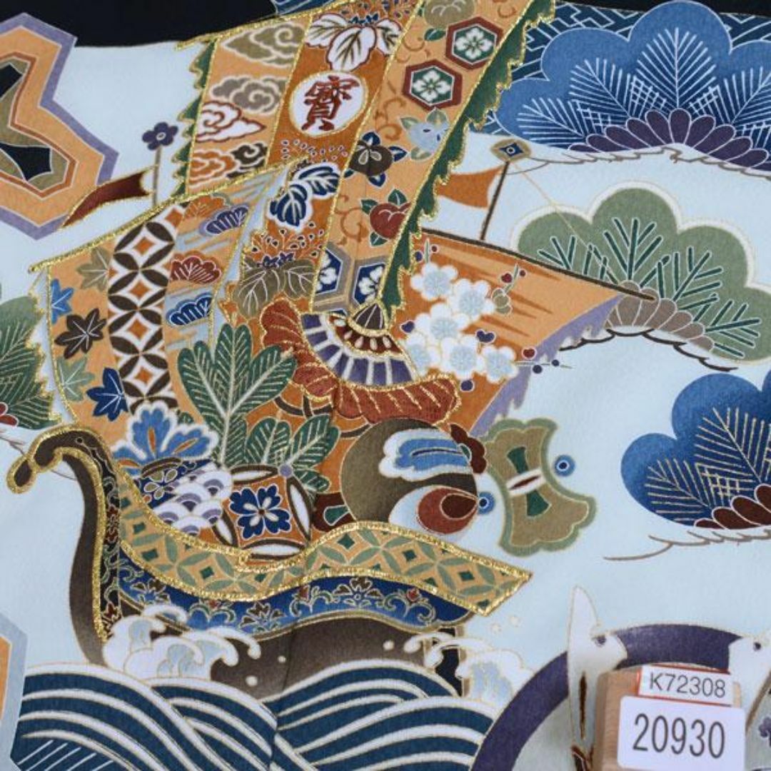 七五三 五歳 男児 羽織袴フルセット 着物 金刺繍 紋袴 黒地 NO20930 七五三 五歳 男児 羽織袴フルセット 着物 金刺繍 紋袴 黒地 NO20930