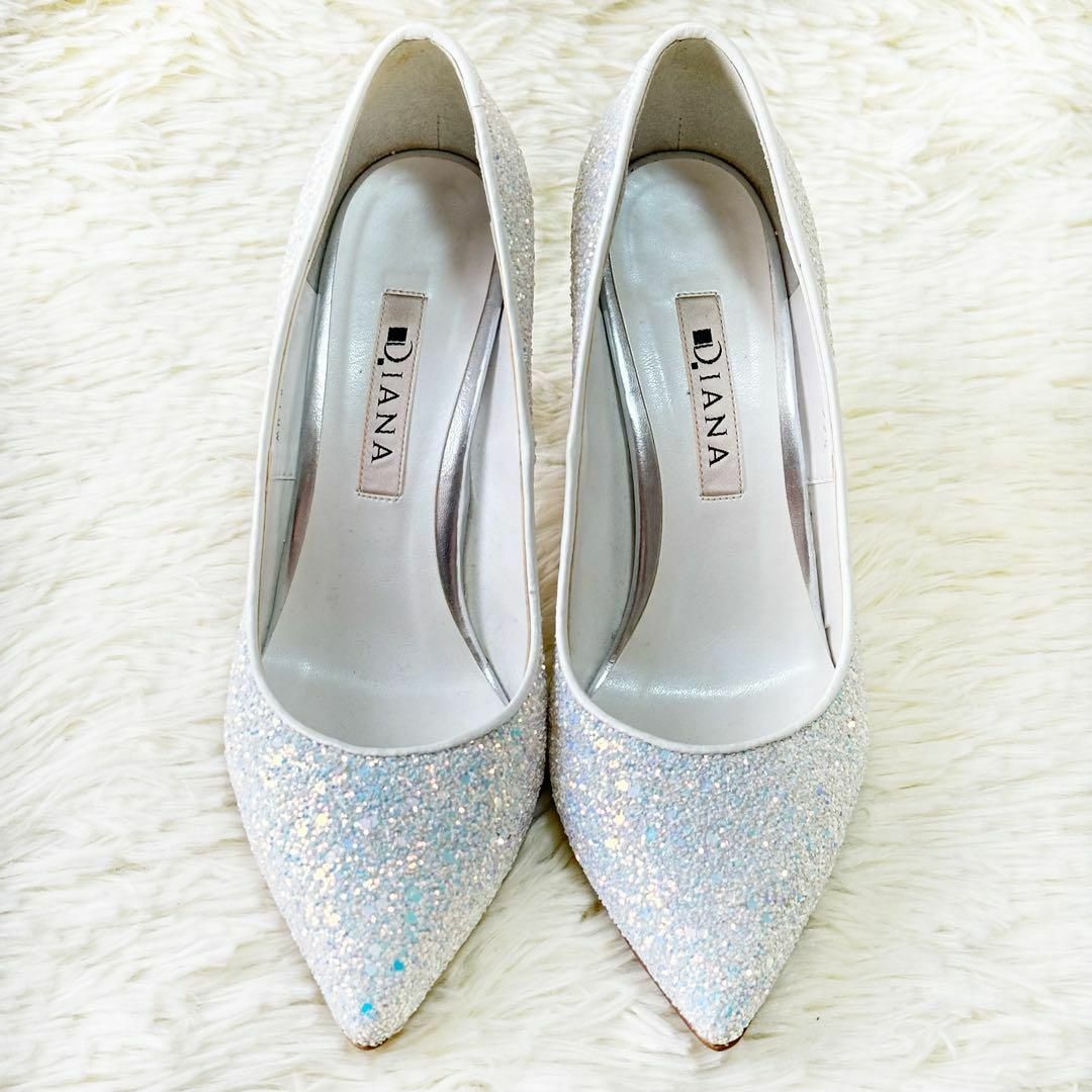 DIANA - 美品✨DIANA ブライダルシューズ グリッター ラメ DIANA - 美品✨DIANA ブライダルシューズ グリッター ラメ