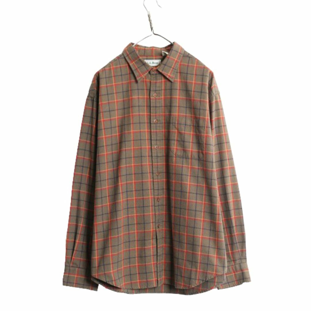 MAX80%OFF/セール開催中 L.L.Bean フランネル 長袖 チェック エルエルビーン 90s - 男性用