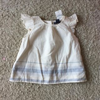 ベビーギャップ(babyGAP)のベビーギャップ 肩フリル シャツ  80 新品未使用(シャツ/カットソー)