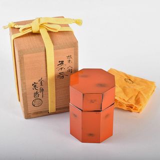 茶道具塗師中村宗哲作高台寺蒔絵大棗共布即中斎極め箱DR6750 茶道具塗師中村宗哲作高台寺蒔絵大棗共布即中斎極め箱DR6750