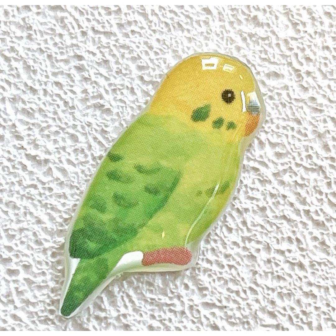 セキセイインコ インコ ピンバッジ 鳥 アンブレラマーカー セキセイインコ インコ ピンバッジ 鳥 アンブレラマーカー