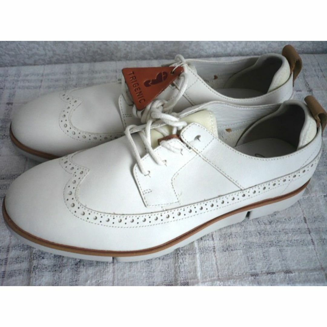 Clarks - Clarksクラークス☆レザースニーカー 白 本革 トライ Clarks - Clarksクラークス☆レザースニーカー 白 本革 トライ