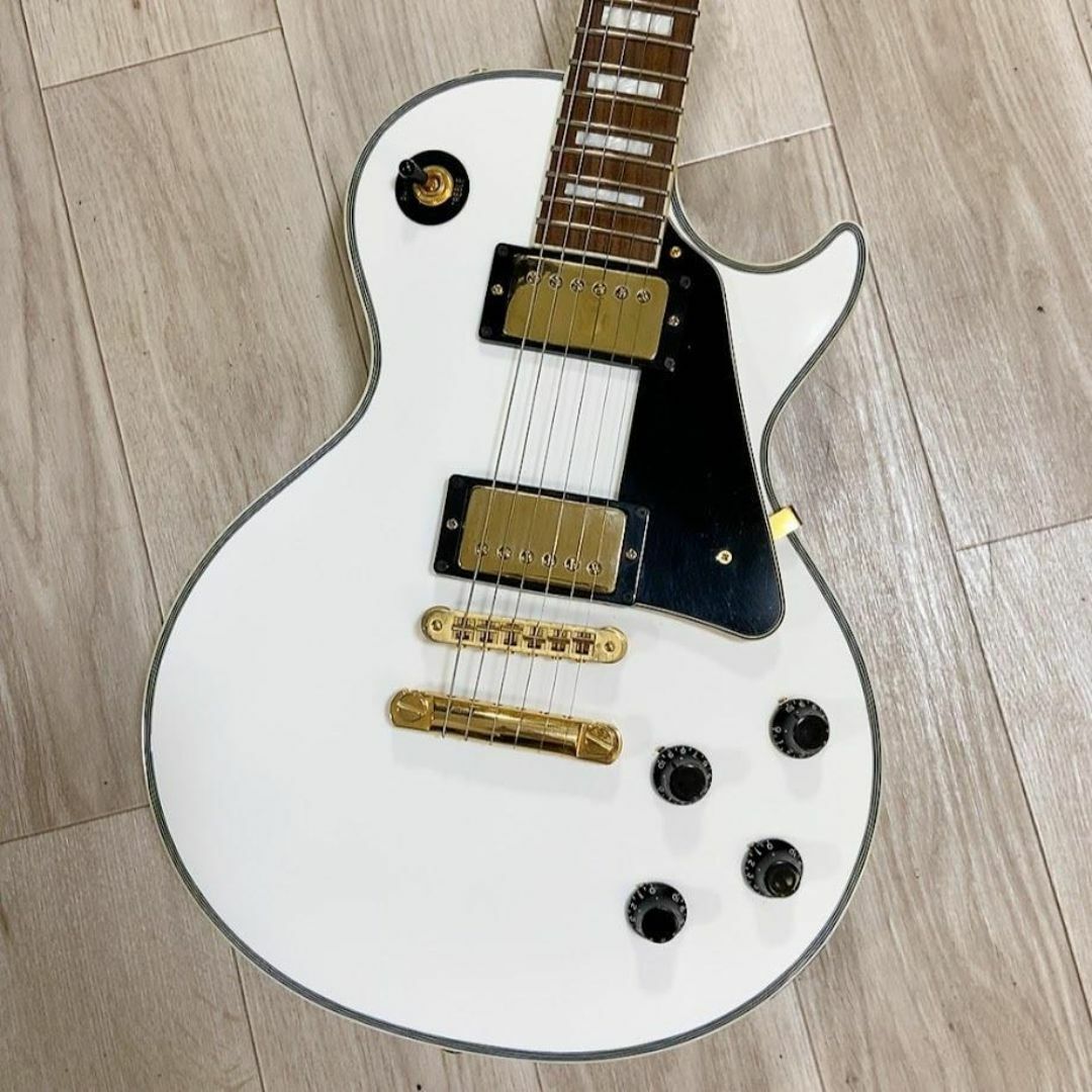 Burny レスポール カスタム セットネック 白 LP エレキギター500 Burny レスポール カスタム セットネック 白 LP エレキギター500