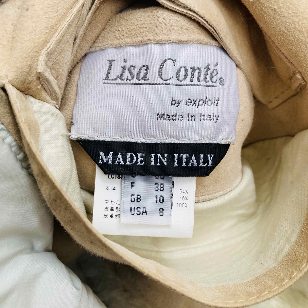 lisa conte リサコンテ ノーカラーコート アイボリー イタリア製 lisa conte リサコンテ ノーカラーコート アイボリー イタリア製