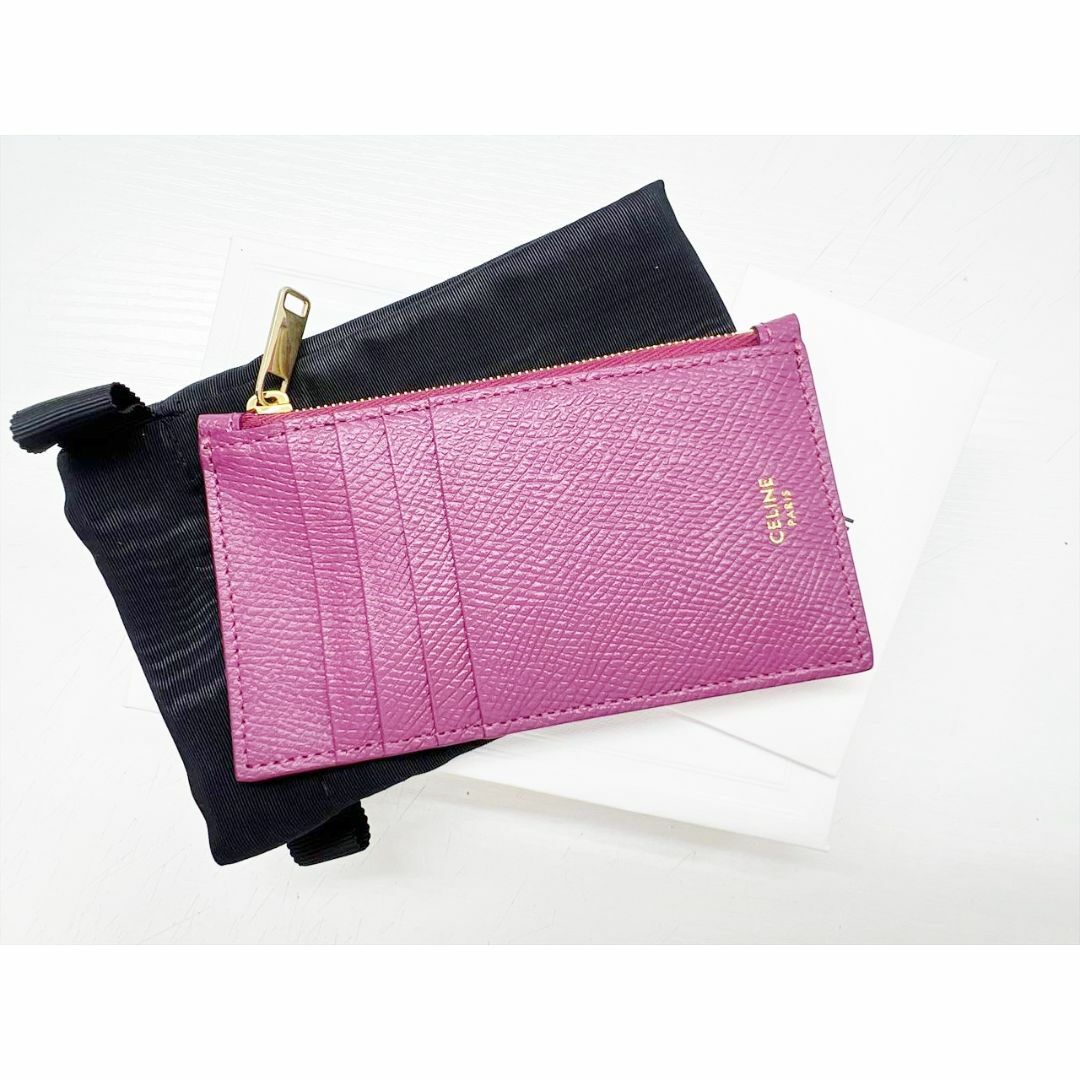 CELINE - 美品 セリーヌ ジップ付き コンパクト カードホルダー CELINE - 美品 セリーヌ ジップ付き コンパクト カードホルダー