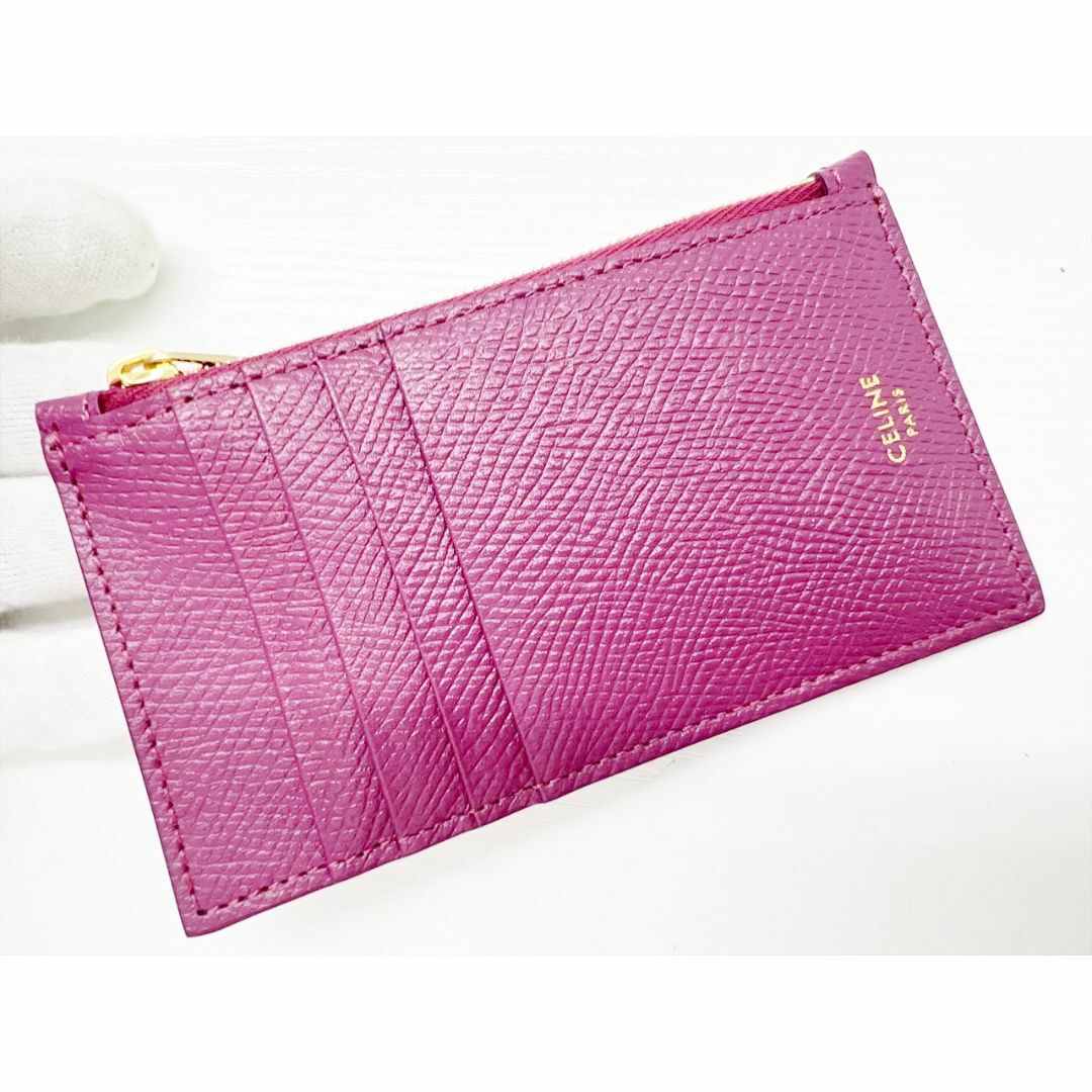 CELINE - 美品 セリーヌ ジップ付き コンパクト カードホルダー CELINE - 美品 セリーヌ ジップ付き コンパクト カードホルダー