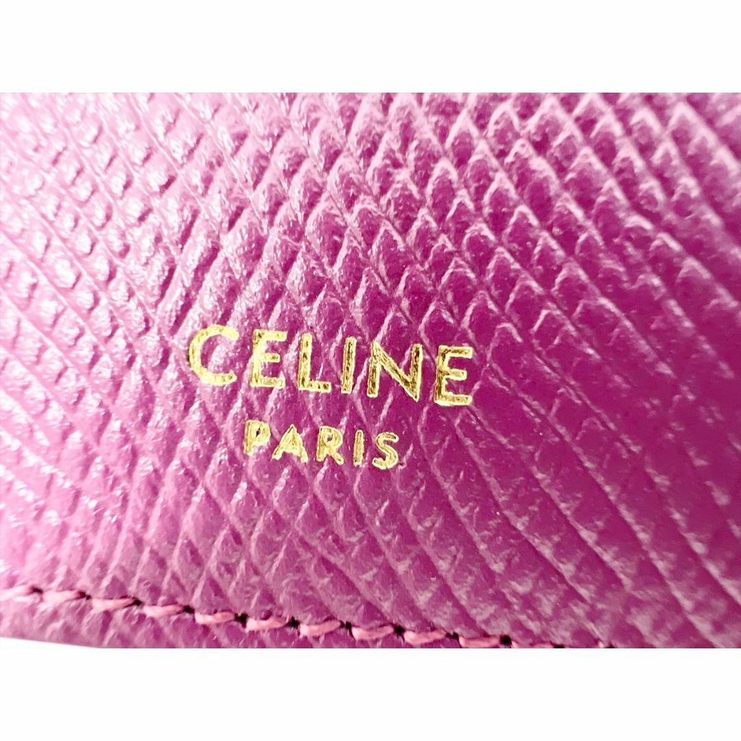 CELINE - 美品 セリーヌ ジップ付き コンパクト カードホルダー CELINE - 美品 セリーヌ ジップ付き コンパクト カードホルダー