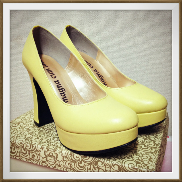 ミルキーイエロー ♡ パンプス レディースの靴/シューズ(ハイヒール/パンプス)の商品写真