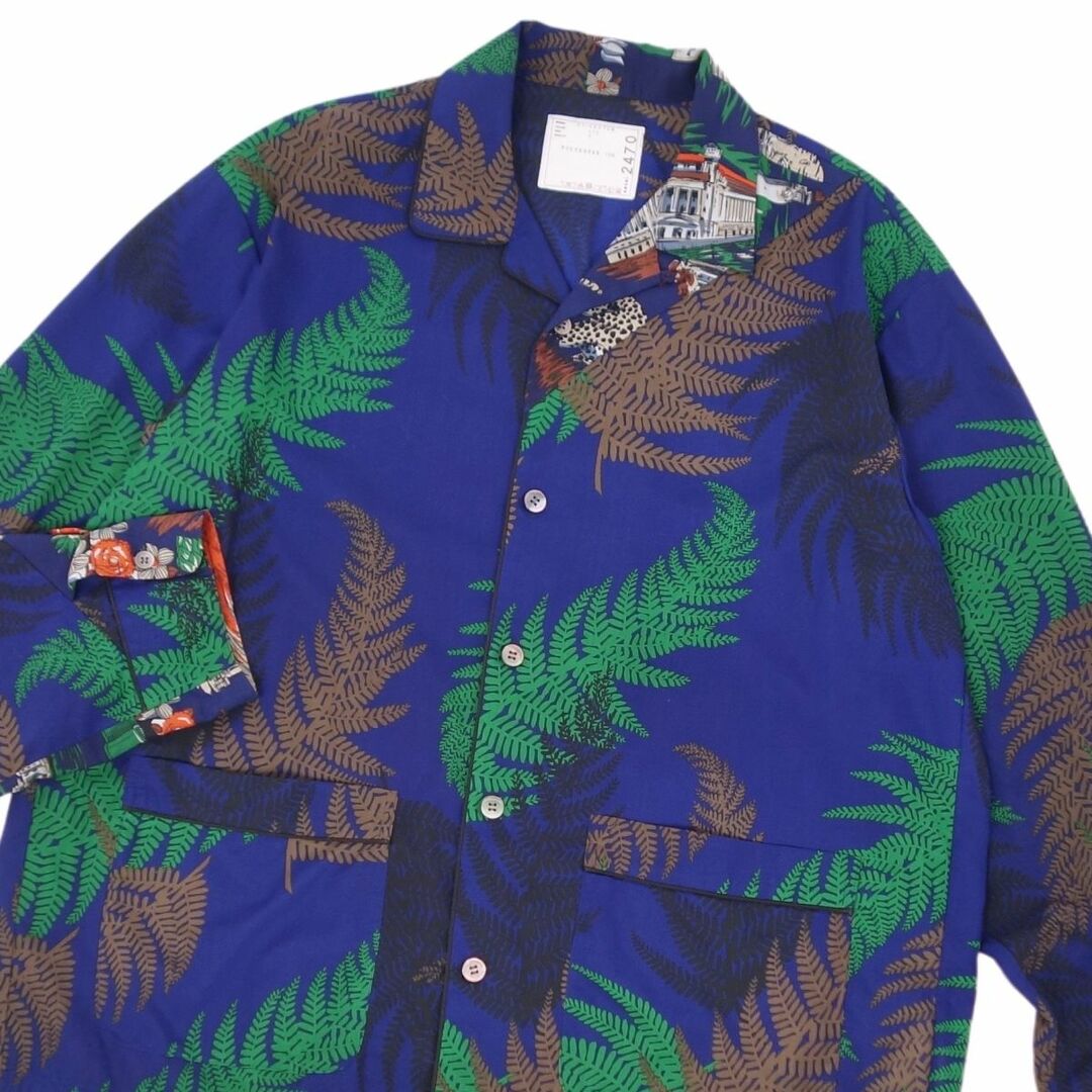 Sacai 21SS Archive Print Mix Shirt 開襟シャツ Sacai 21SS Archive Print Mix Shirt 開襟シャツ