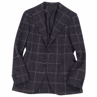 美品 ベルベスト Belvest ジャケット テーラード チェック ウール アウター メンズ イタリア製 46(S相当) グレー(テーラードジャケット)