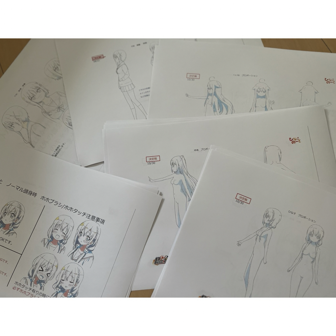 ひなこのーと 設定資料 約66枚 エンタメ/ホビーのおもちゃ/ぬいぐるみ(キャラクターグッズ)の商品写真