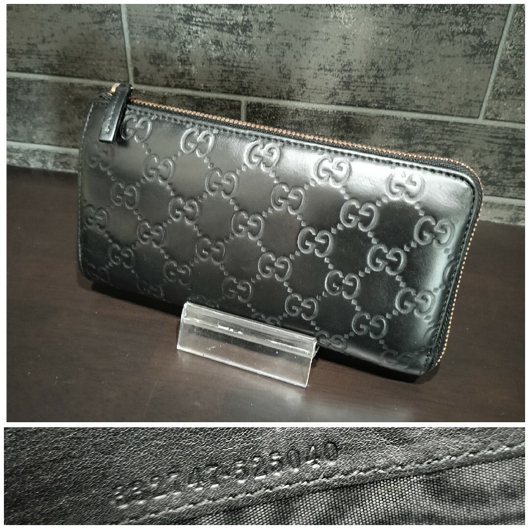 GUCCI グッチ L字ファスナー シマ 長財布 ラウンドファスナー長 GUCCI グッチ L字ファスナー シマ 長財布 ラウンドファスナー長