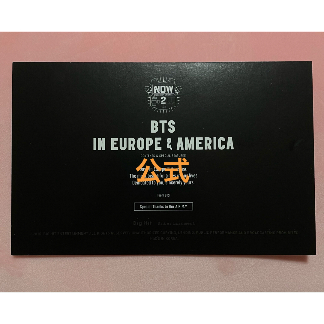 期間限定 数量限定 BTS 公式 NOW2 早期予約特典 フォト RM&V&JN アイドルグッズ